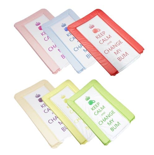 Keep Calm and Change My Bum Soft Padded Large Baby Changing Mat Waterproof Mats (Blue)