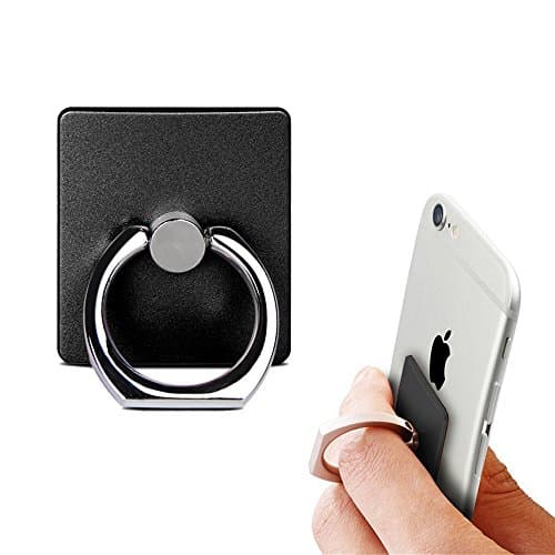 Phone Stand, ECVILLA Luxury Universal Phone Stand,Multi-Angle Portable Stand,360 Rotation 3D Aluminium Alloy Ring Grip/Phone Holder for iPhone 6 6s 7 7plus Samsung LG HTC NOKIA ect (Black)