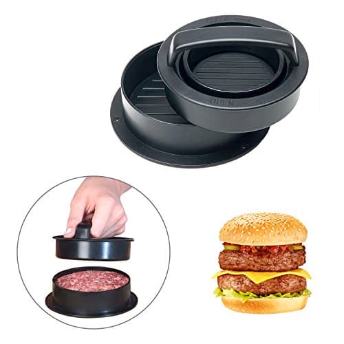 Stuffed Burger Press, EarthSave 3-IN-1 Non-Stick Hamburger Maker Mould Press BBQ Grill DIY Burger Maker Grill for House Made Hamburger BBQ Sausage Sliders Regular Beef Burgers