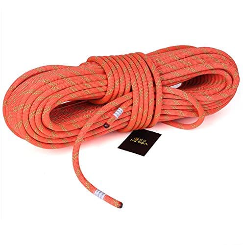 Garden Twine Brisk Climbing Auxiliary Rope Static Rope Safety Rescue Rope Diameter 11mm (Color : Orange- Diameter 11MM, Size : 10M(32ft))