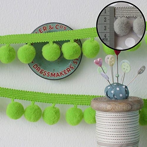 Frumble Fabrics Jumbo Pom Pom Trim Lime Green