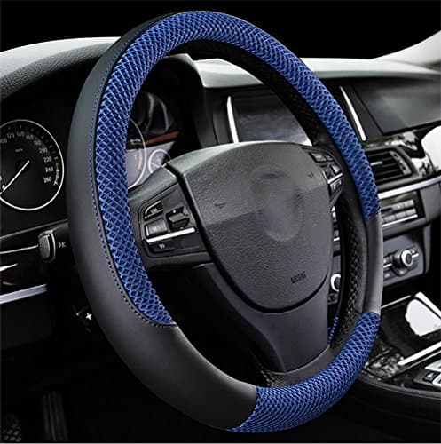 YAYUE Universal Steering Wheel Cover Breathable Ice Silk Non - Slip 38CM , blue
