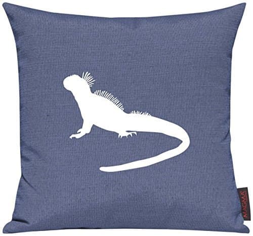 Pillow case for Selected! Sofa cushion Animals "Your favorite Animal Lizard Geko" - medium blue, 15.74" x 15.74"