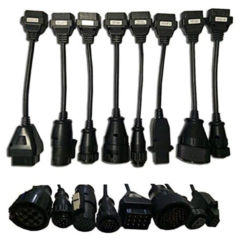 8X Adapter OBD2 TCS Cables Pro Truck Diagnostic Scanner For AUTOCOM CDP (black)