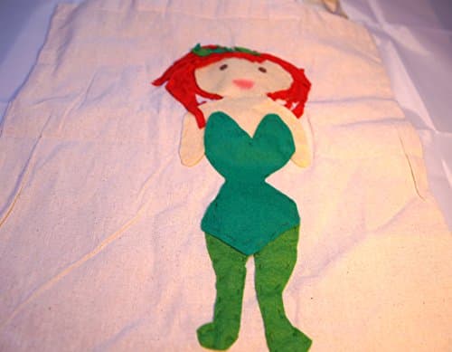 Set of Cotton Tote bags with hand stitched character designs