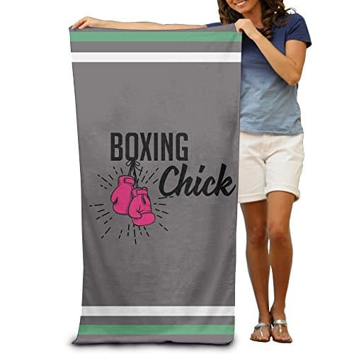 Kickboxing Chick Adults Cotton Beach Towel 31 X 51-Inch