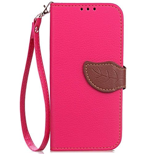 Eaquro iPhone X / iPhone 10 Case,Eaquro Fashion Design PU Leather Wallet Folio Flip Case with Stand Function for iPhone X / iPhone 10 - Rose