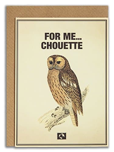 Earth 3264557 Message Card Double éco-design with Envelope Pattern for me... Owl Recycled Paper Beige 12,15 x 16.3 cm