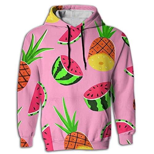 3D Print Pullover Hoodies Hooded Sweatshirts Pineapple Watermelon Big Drawstring Pockets For Mens Womens XXL
