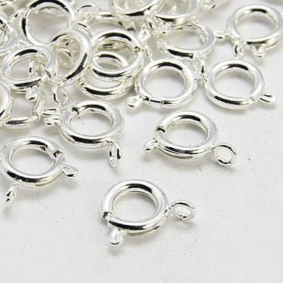 Silver Tone Brass Spring Ring Clasps (20Pk)