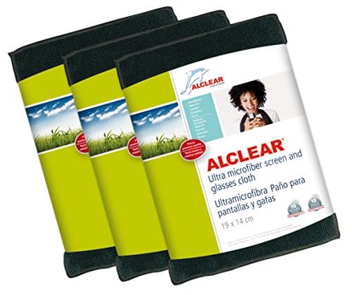 ALCLEAR950003a_3 Ultra-Microfibre Cloths, Set of 3, Display Cloth for iPhone, iPad and iPod, Samsung, 19 x 14 cm, Anthracite, Creates a Streak-Free, Clear View with No Chemicals, No Cleaning Agents, Anti-Fingerprint