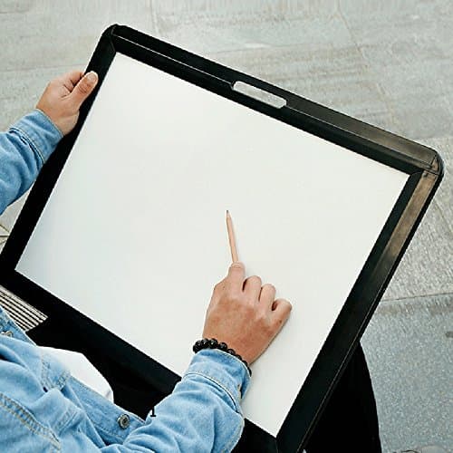 QFFL Easel Solid Wood Drawing Board Portable 4k Sketch Clip 2 Colors Available Sketchpad ( Color : A )