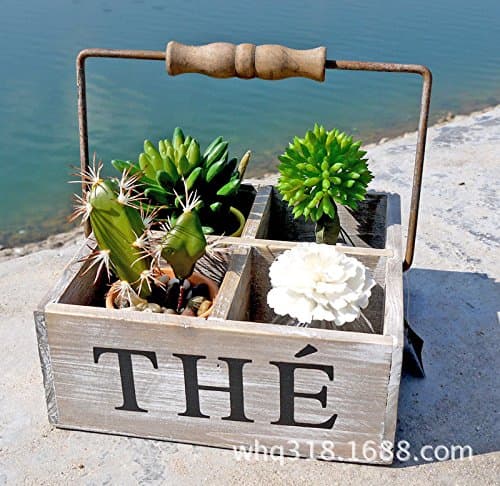 European retro home decor, fleshy container wood craft planter container