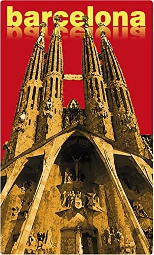 Sticker Rectangular Sagrada Familia Barcelona 50 x 80 mm.
