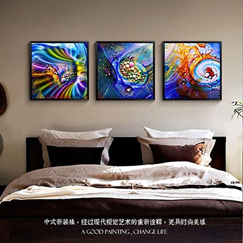 Simple inkjet printing simulation oil painting modern simple living room decoration painting Chinese painting flowers , 50cm*50cm*3