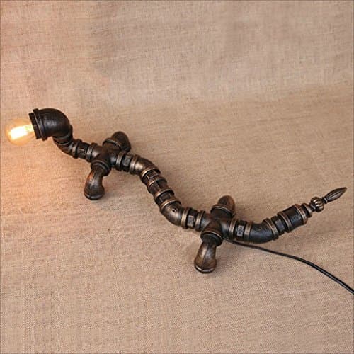 Desk Lamps American Countryside Nordic loft Retro Industrial Wind Bar Desktop Light Individuality Features Cafe Creative Arts Water Tube Table Lamp desktop table lamp