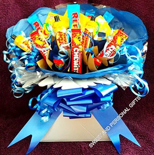 Sweety candy trees ~ Retro Old fashioned Sweet Bouquet ~ Personalised ~ Delivered in Patterned Gift Box