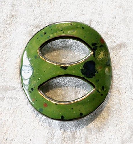 Brooch, clasp, clip for thin neckerchiefs, pottery, handmade - a wonderful gift