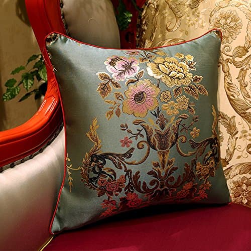 Pillow, sofa back cushion, headrest by the pillow pillow 50 * 50cm, Bauhinia-Green