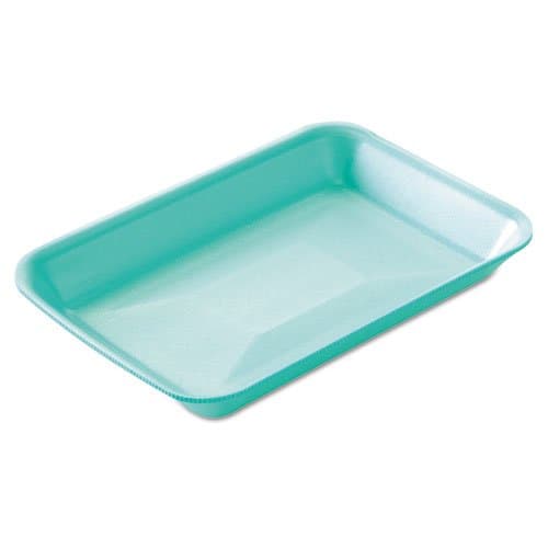 GNP2GN Supermarket Trays, Green, Foam, 8 1/4 x 1 x 5 3/4