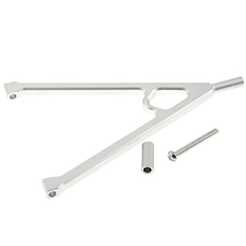 Aluminum Upgrade Parts Silver Chassis Linkage Y-Link Tree &amp; Rear Bracket Links 1/10