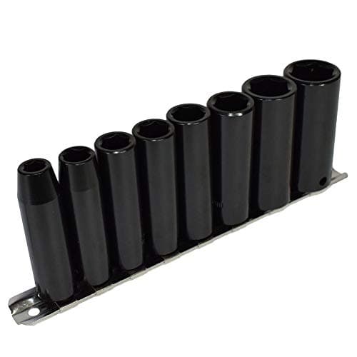 DrillMan 8pc 3/8" Dr Deep Impact Sockets 6 Point Metric Wrench Air 8-19mm CRV