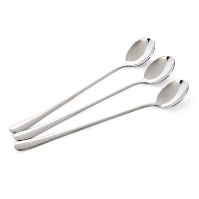 Golandstar Stainless Steel Rice Spoon/Soup Spoon/Coffee Espresso Spoons/Sugar Spoon/Dinner Spoon Long-Handled Great Circle (10pcs Round)