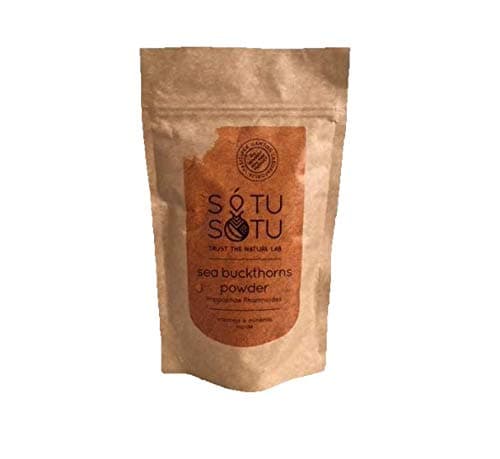 Sea Buckthorns Organic Natural Freeze Dried Whole Berry Powder 100g for Baking Making Milkshakes Smoothies Dishes