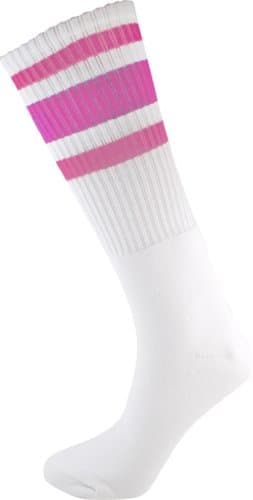 Socco Knee High White/Pink Socks(6-9) 1Pair by Socco