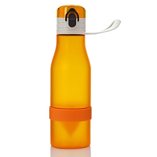 Mamasen 2-in-1 Water Bottle Infuser &amp; Integrated Frosted Lemon Fruit Juice Cup 550ml