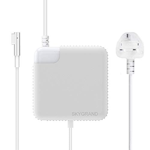 SkyGrand Compatible MacBook Pro Charger, MacBook charger 60W Magsafe Power Adapter (L Tip) for Mac Book and MacBook Air 11 inch & 13 inch - Made Before Mid 2012 (With UK Extension Power Cord)