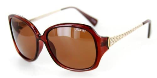 "Adori92033" Elegant Polarized Sunglasses (Brown w/Amber Lens)
