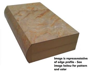 Bullnose Edge Laminate Countertop Trim - Breccia Paradiso - Etchings Finish