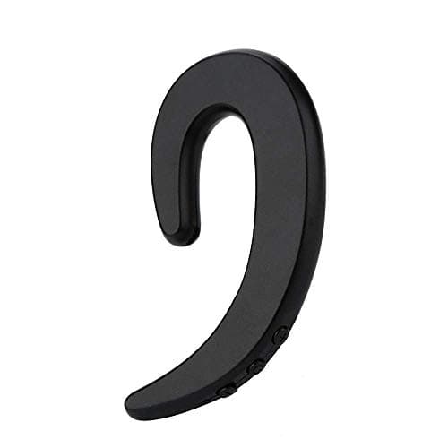 2019 BoneTech Earphones, Ear-Hook Wireless Headphones Non Ear Plug Bluetooth Headset with Mic, Bone Conduction Headphones (Black)