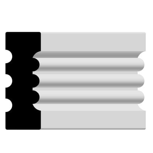 Nucasa PADM149-S Window Casing Molding Sample, Unfinished Poplar, .8125-Inch by 2.25-Inch by 6-Inch