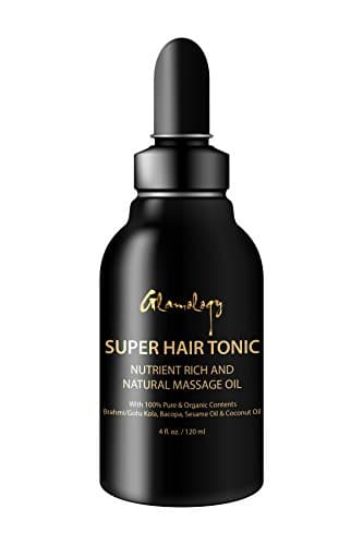 Super Hair Tonic with 24 Herbs and Oils | Rejuvenative Oil Made with Brahmi/Gotu Kola, Bacopa, Sesame Oil, Coconut Oil, 4 fl. oz. (Two 4 fl. oz. Bottles (Value Pack))