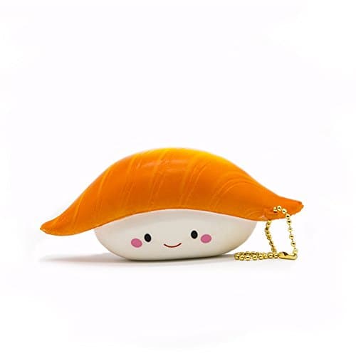 Delicious Sushi, New Kawaii Squishy Slow Rising Soft Sweet Scented Squishy Charms Toy for Stress Relief and Time Killing, Gift for Adults and Kids.