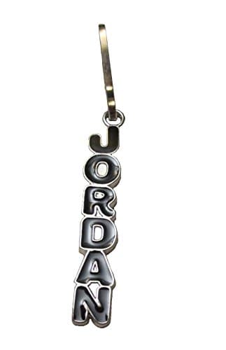 Personalized Name Zipper Pull, Key Chain, Jordan, variety of colors