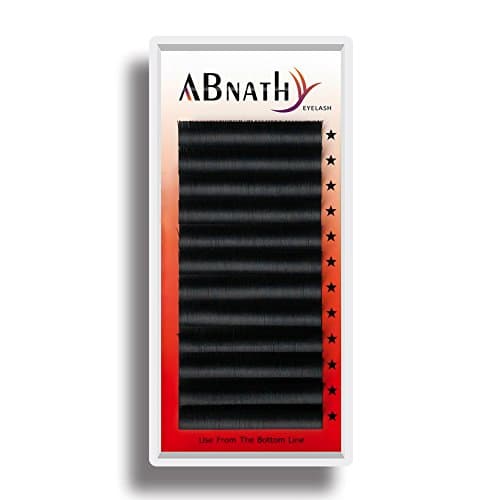 ABNATHY False Eyelashes Extension Makeup Natural 3D Fake Thick Black Eye Lashes 0.05mm-0.25mm Thickness D Curl In 1 One Tray Natural Look (0.15mm thickness 10mm length)