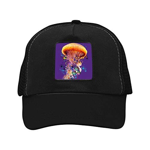 666YES Electric Jellyfish World Unisex Casual Mesh Cap,Baseball Cap