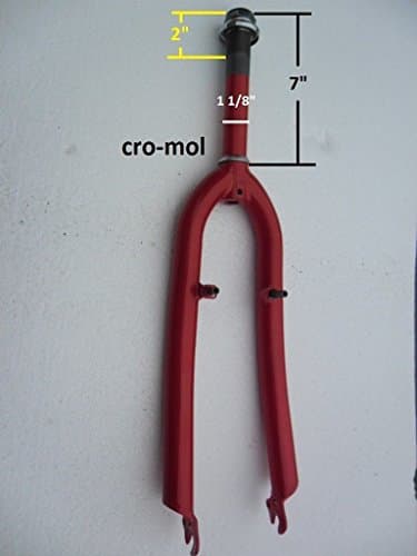 26" Bike cro-mol front fork 1-1/8 " threaded headset heavy duty fork red