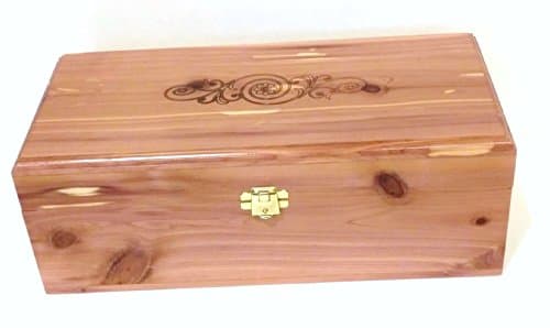 Cedar Essence Keepsake or Memory Box 11.75"L x 5.5"W x 4.25"H Stamped with Clasp (Large)
