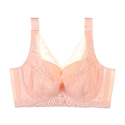 Women Elegant Plus Size Bra Cotton Bh Push Up Lace Breathable Sexy Bra 90-105 Cup D E F Pink 115 132