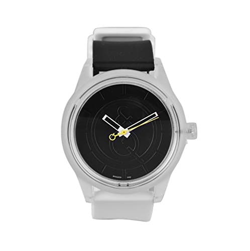 Solar Watch by Tic-Fashion 50 Meter WR Black and White Resin
