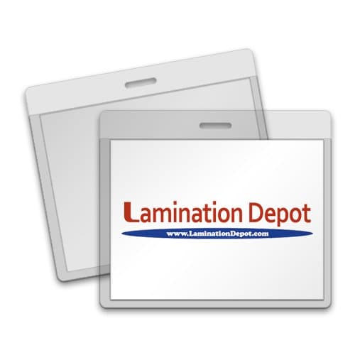 TRUBADGE Clear Badge Holder with Slot - 4 5/16 inch x 3 11/6 inch - Fits 3 inch x 4 inch Name Tags - 25/Box (PPBADGE)