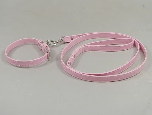 Pink Dog Collar & Lead Set - 5 Sizes