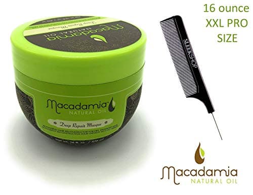 Macadamia DEEP REPAIR MASQUE, Revitalizing Hair Reconstructor Mask for DRY, DAMAGED HAIR (STYLIST KIT) (16.9 oz / 500 ml - LARGE PRO SIZE)
