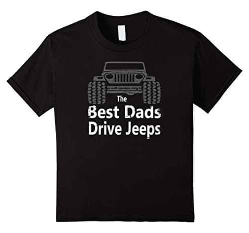 Kids Men's The Best Dads Drive Jeeps Funny True -Shirt 6 Black