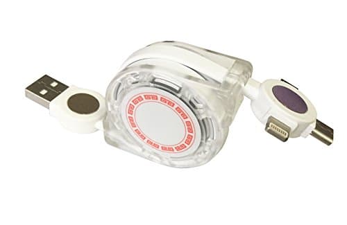 Yowanted 3 in 1 Retractable Lightning Micro USB Type-C Cable Data Sync Charge USB Cable for Apple iPhone, iPad, Samsung, Blackberry, LG, Google, HTC, Universal to Android (White)