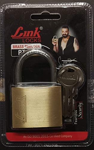 Link PT 70, Hardened Shackle, Double Locking Mechanism, Precisely Machined Solid Brass Body, 3 Precisely Machined Brass Key, Lacquered Lock Body for Longer Finish Life